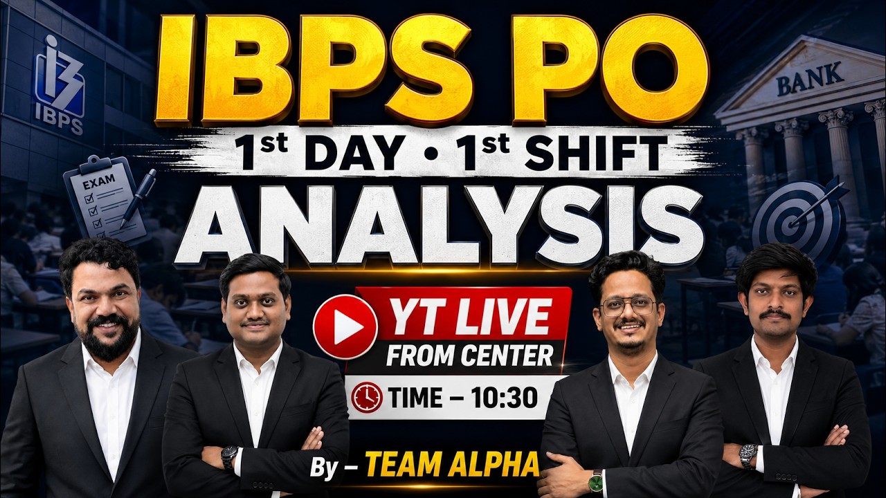 🔥 IBPS PO 2026 1st Day 1st Shift Analysis | Exam Level, Good Attempts & Detailed Analysis | LIVE