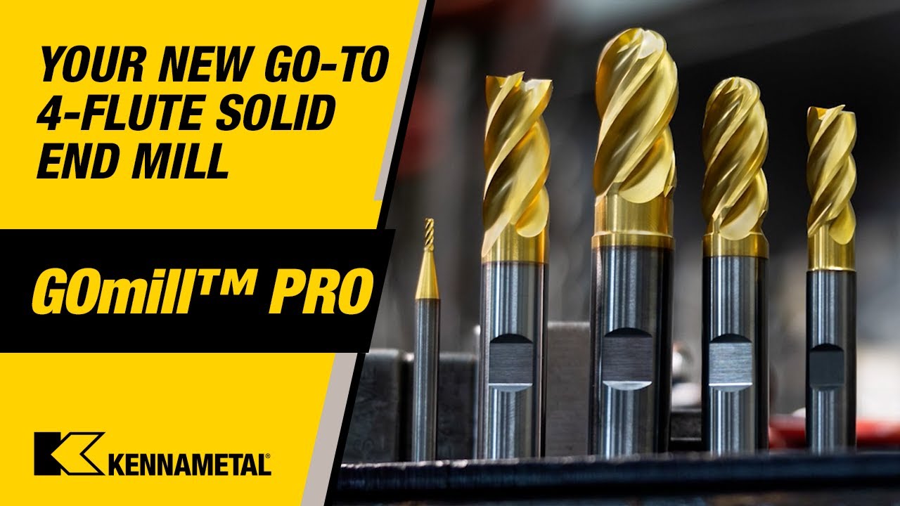 Introducing GOmill&trade; PRO 4-Flute Solid Carbide End Mills