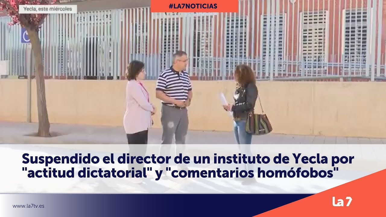 Suspendido el director de un instituto de Yecla por 