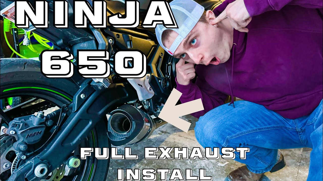 Ninja 650 становится ГРОМКИМ! Установка полного выхлопа Yoshimura шаг за шагом! (Ninja 650 2024 г...