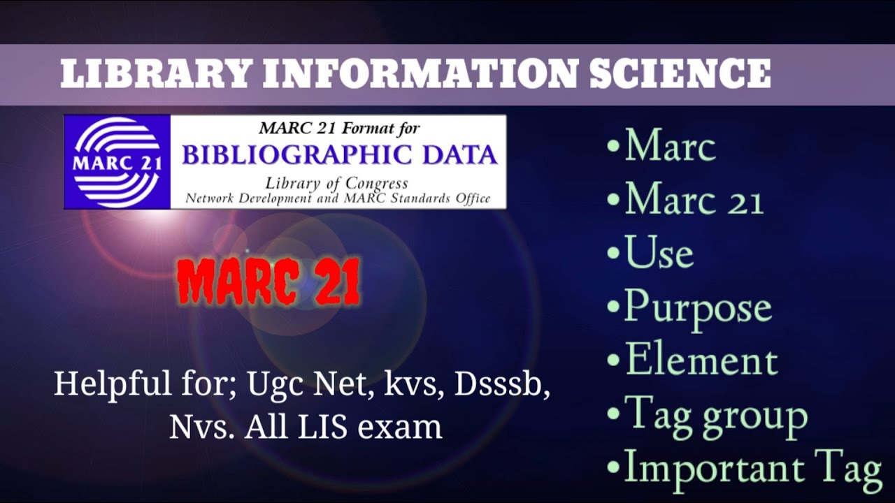 MARC 21 in library information science||MARC in LIS|| WHAT IS MARC 21||MARC|| 