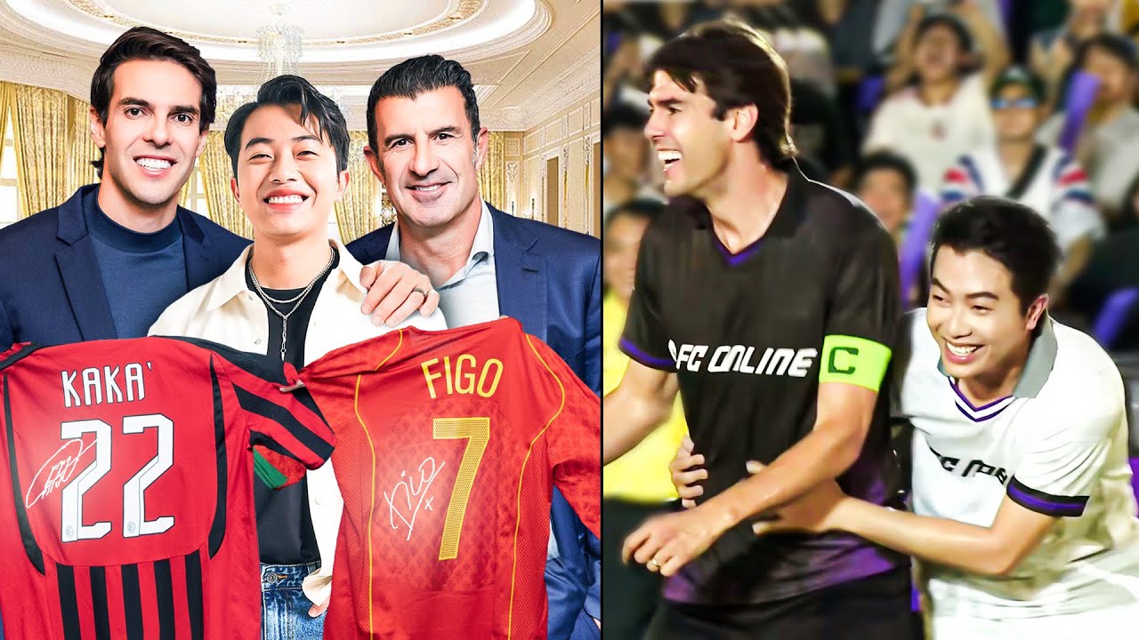 Cris đ&atilde; được đ&aacute; b&oacute;ng c&ugrave;ng Kaka v&agrave; Figo