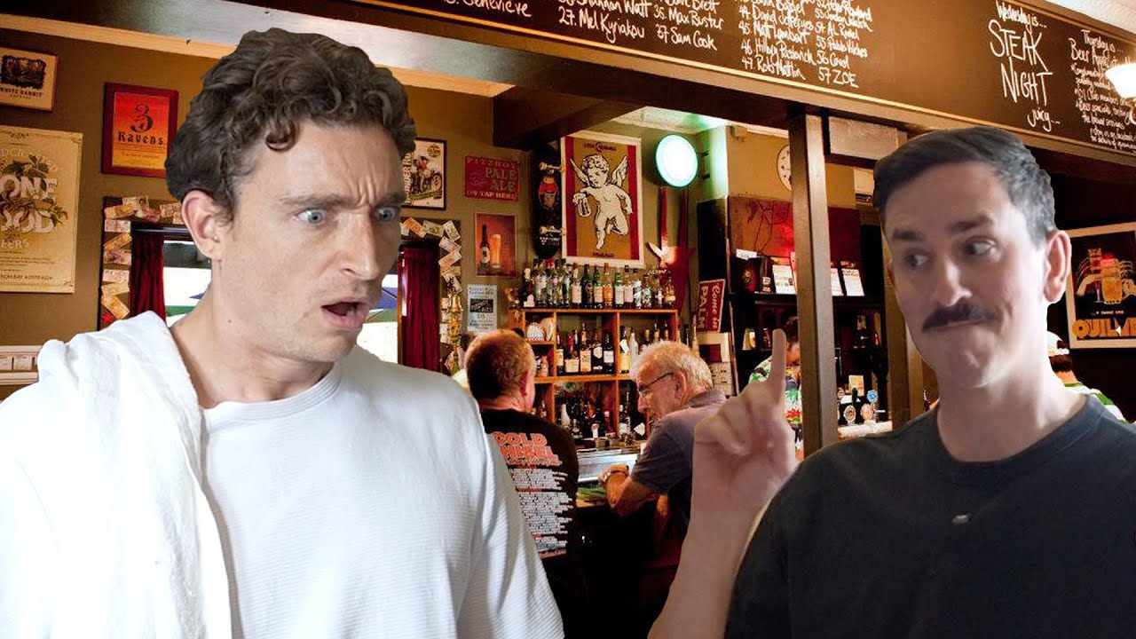 Pro beer drinker pretends to be beginner at crowded pub