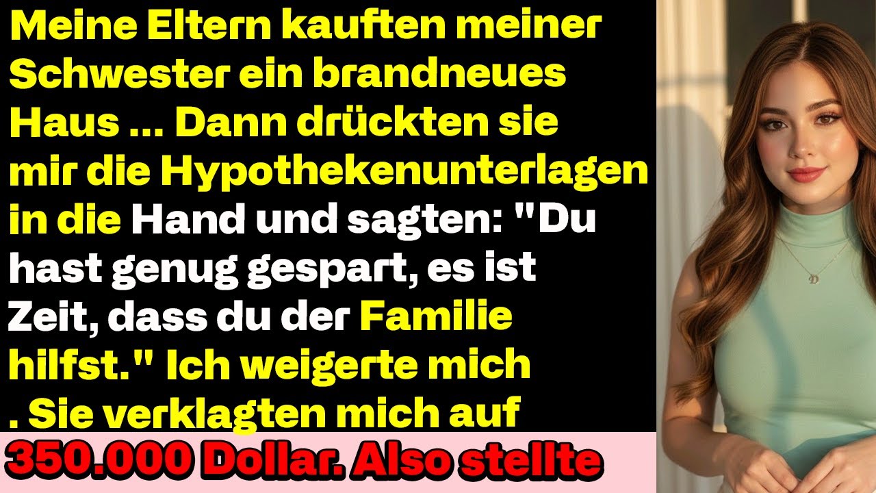 Meine Eltern kauften meiner Schwester ein neues Haus – mir reichten sie die Hypothekenpapiere