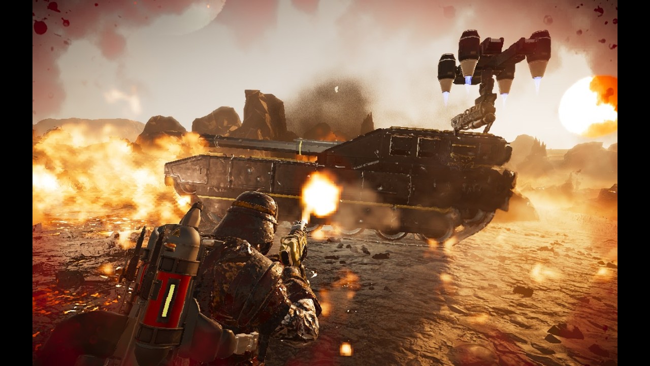 Three idiots try out the new tank in HELLDIVERS