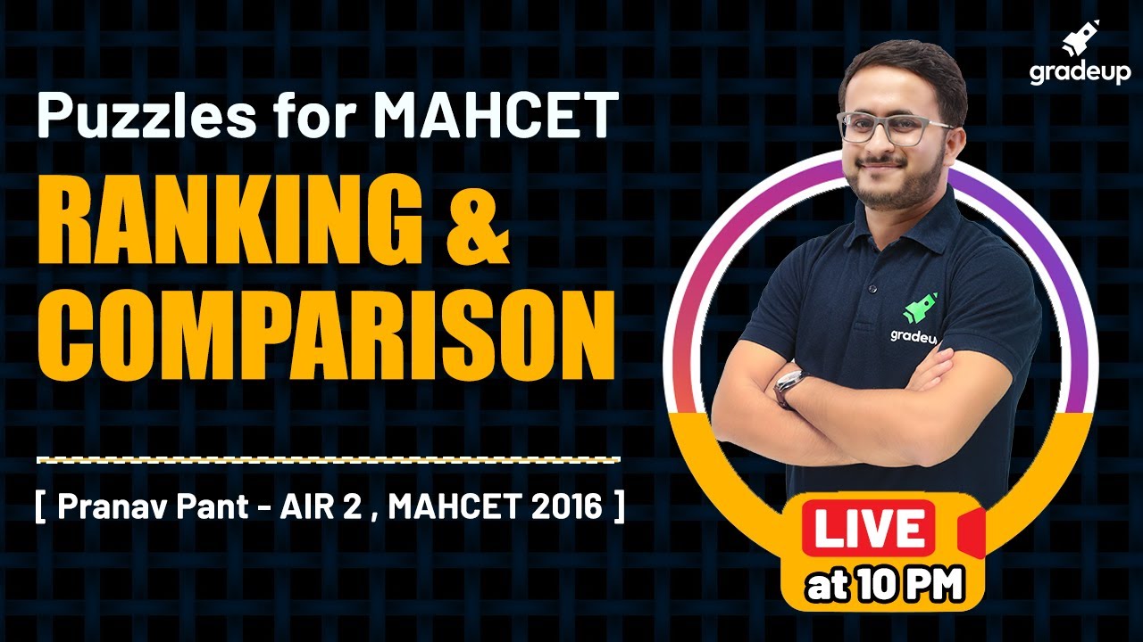 Ranking and Comparison | Puzzles for MAHCET | DILR | MAHCET MBA 2021 | Pranav Pant | Gradeup