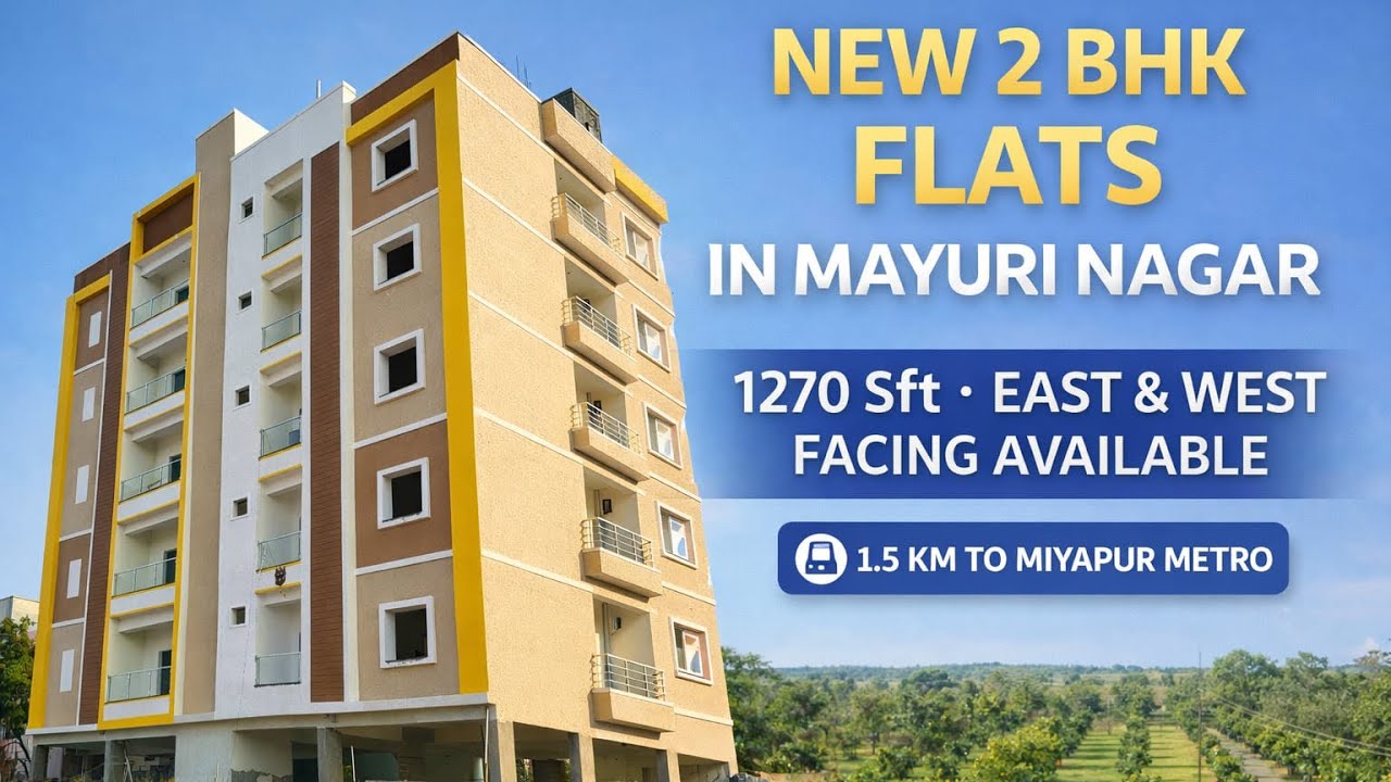 Brand New 2BHK Flats for Sale in Mayuri Nagar, Miyapur | East & West Facing | 8908908939 | Ghmc Flat
