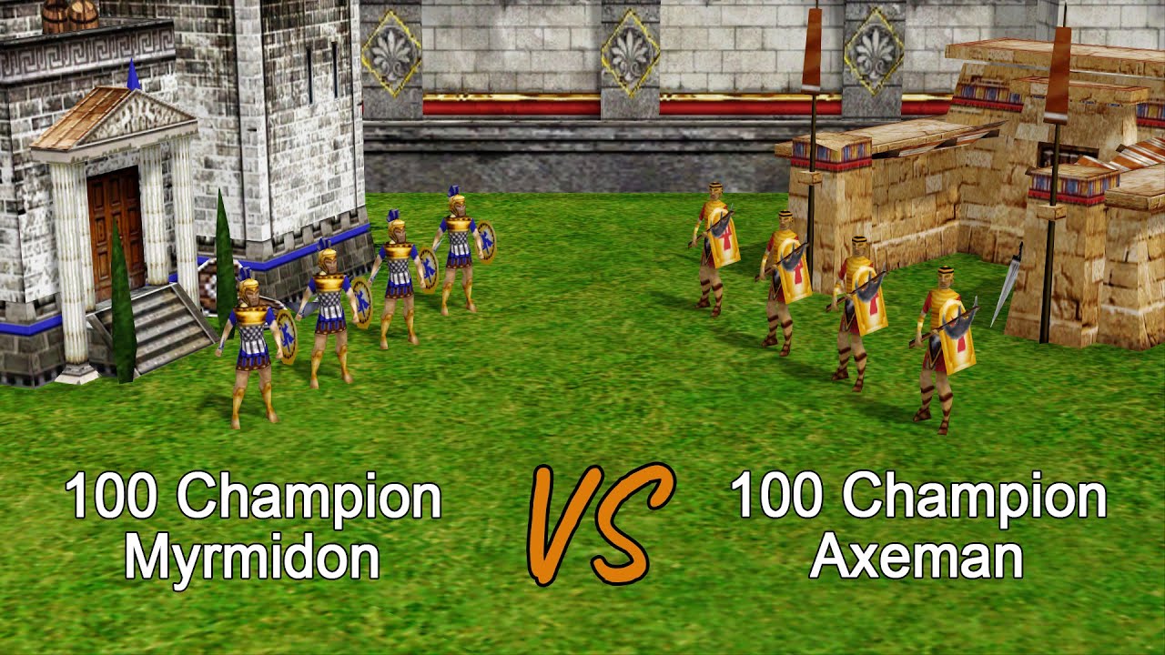 Age of Mythology - Myrmidon vs Axeman