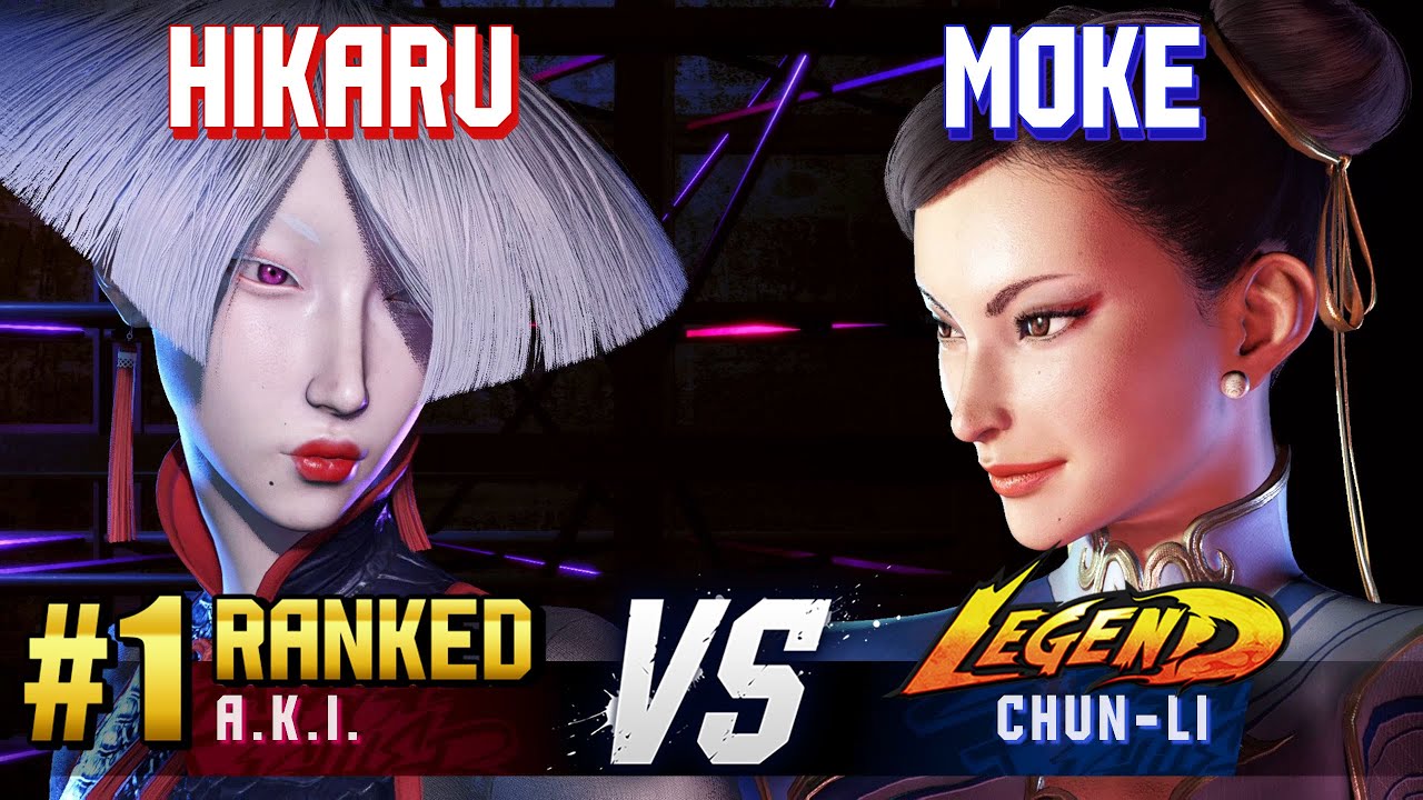 SF6 ▰ HIKARU (#1 Ranked A.K.I.) vs MOKE (Chun-Li) ▰ High Level Gameplay