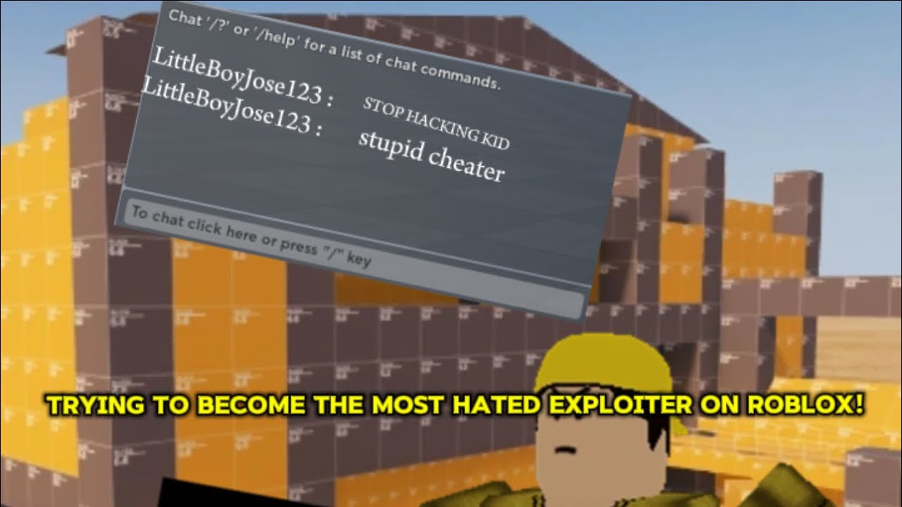 trying to become the most hated exploiter EVER on roblox (arsenal)