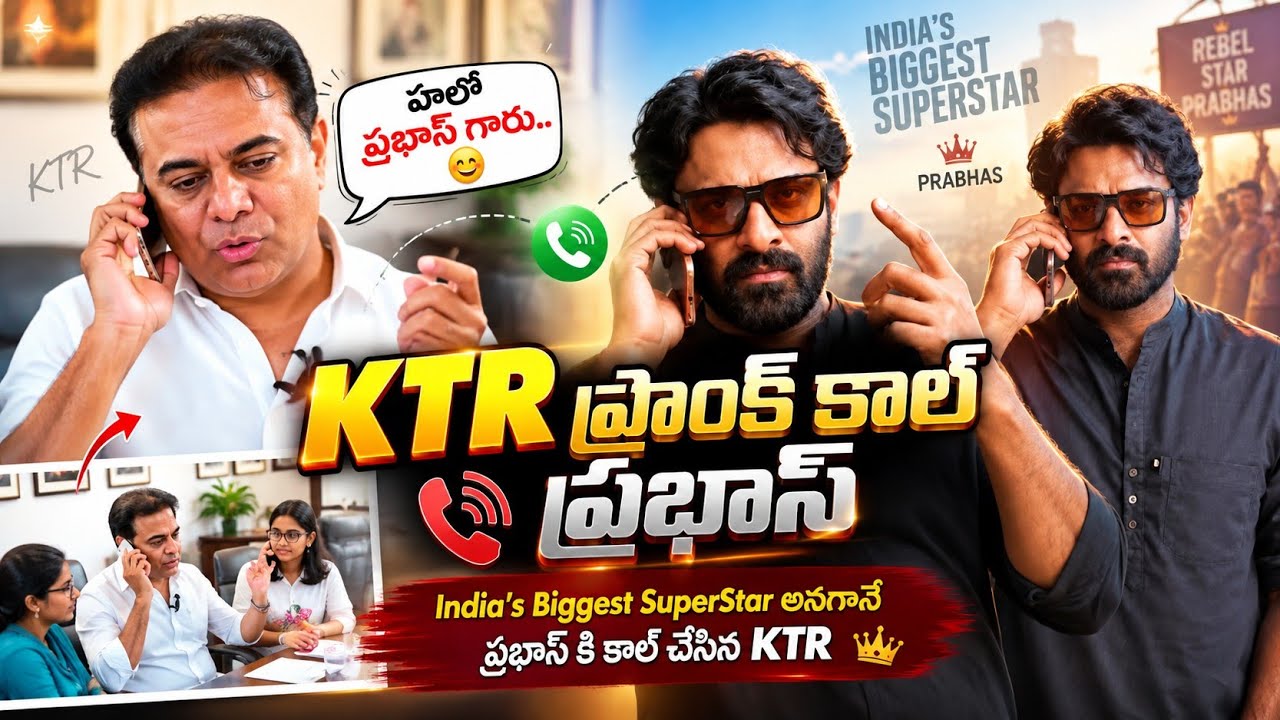 KTR Prabhas Ki Prank Call 😱 | &ldquo;India&rsquo;s Biggest Superstar&rdquo; Anagane Call Chesina KTR | Prabhas