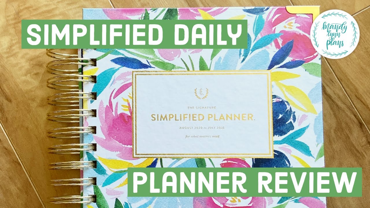 Simplified Daily Planner Review || NEW 2020-21 Academic Planner || Mandy Lynn Plans
