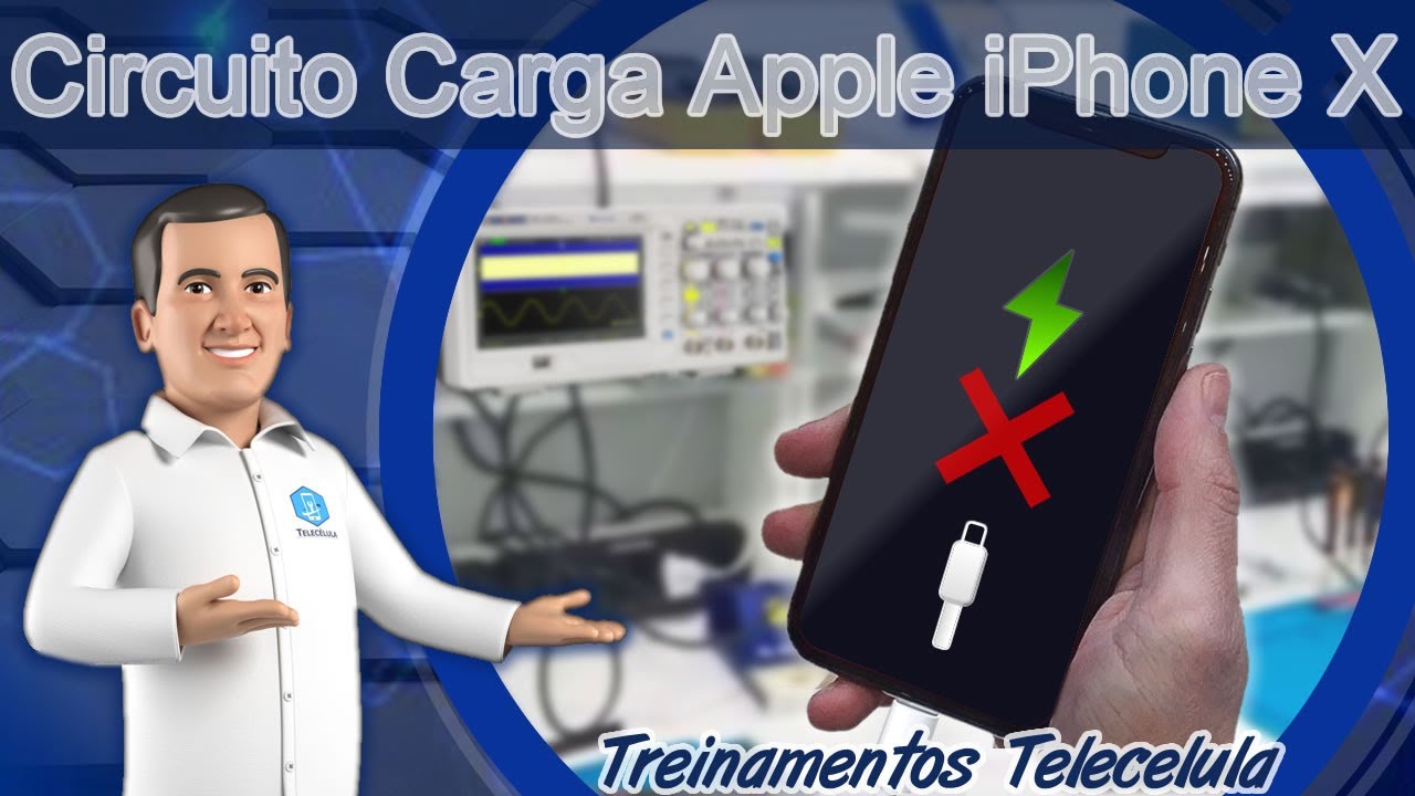 iPhone X  Não Carrega - Análise Circuito de Carga - Treinamento Nível IV Telecélula
