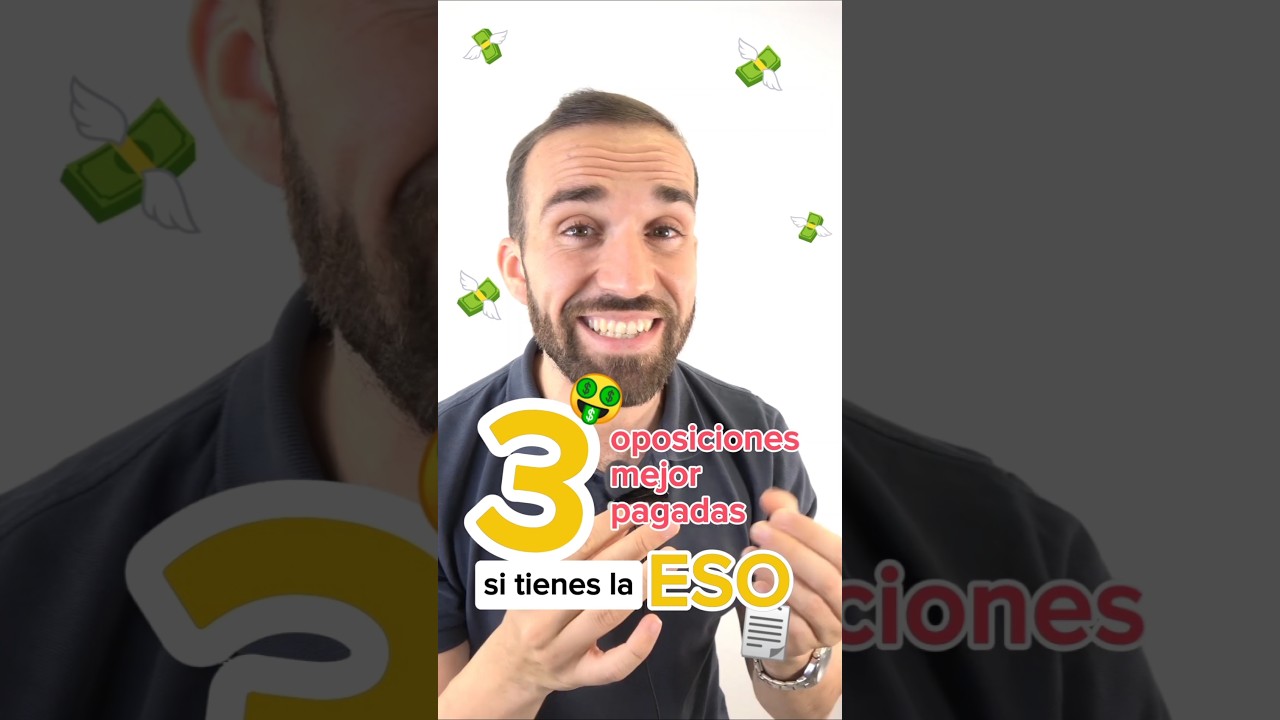 😱 3 OPOSICIONES con mejores SUELDOS si tienes la ESO 😱  ✨ #oposiciones2024 #oposiciones #eso