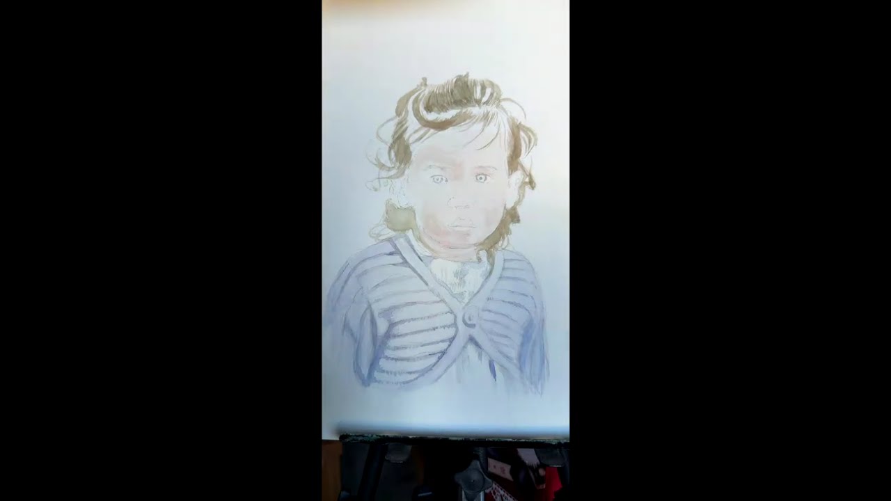 Retrato a acuarela