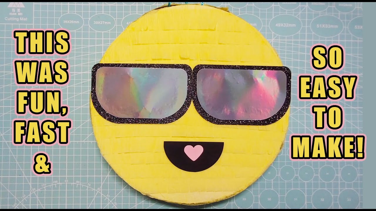DIY Emoji Piñata Using Cake Rounds 😎