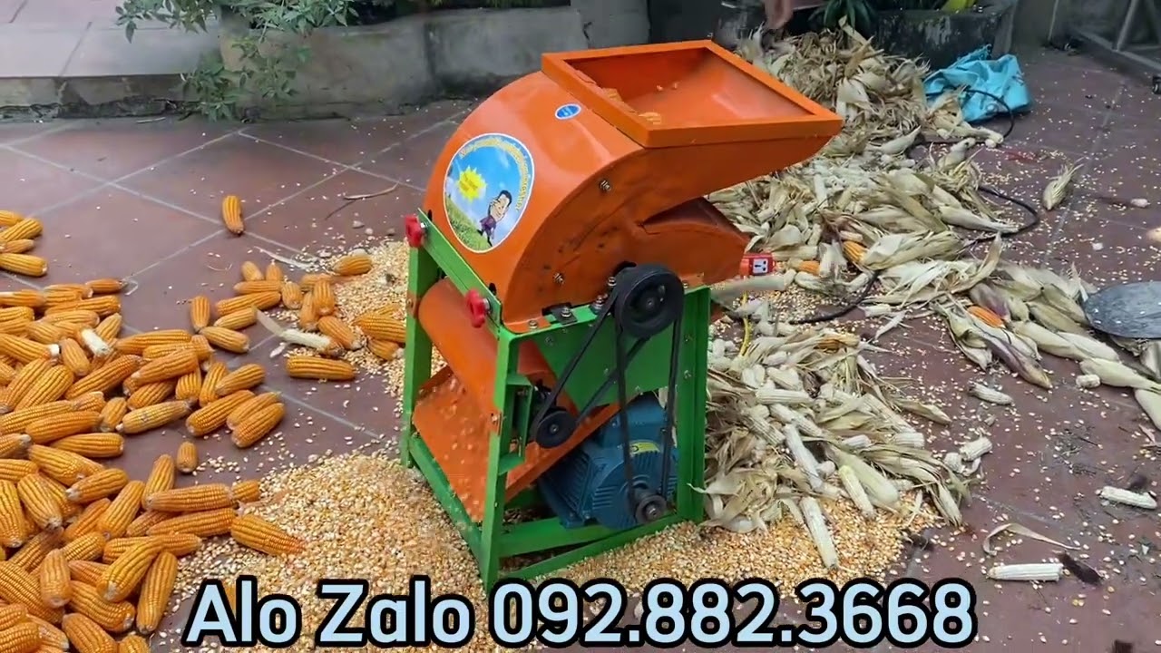 máy tách hạt ngô,máy tuốt ngô ,máy tẽ ngô cả vỏ có quạt gió năng suất cao