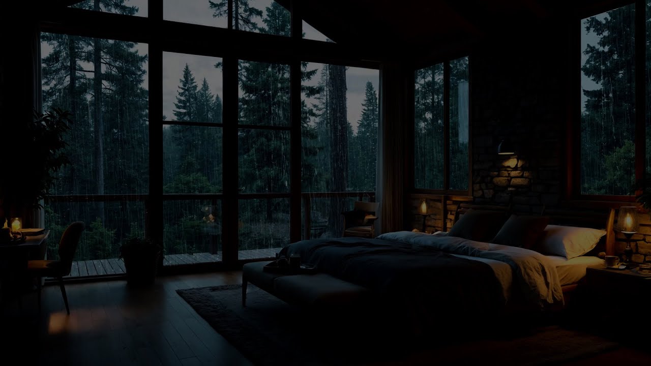 Feel Safe & Cozy with Heavy Rainfall and Distant Thunder | Rain in the Forest for Deep Sleep