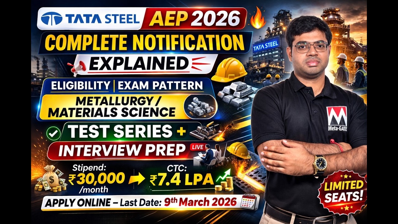 TATA Steel AEP 2026 🔥 Notification | Eligibility | Exam Pattern | Test Series + Interview Prep #exam