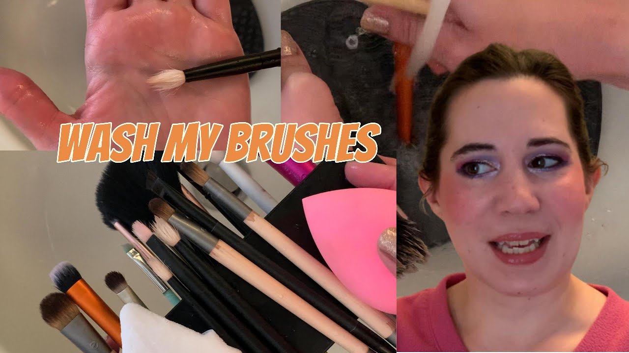 Can we talk? | Washing my brushes #cleaning #chattywash