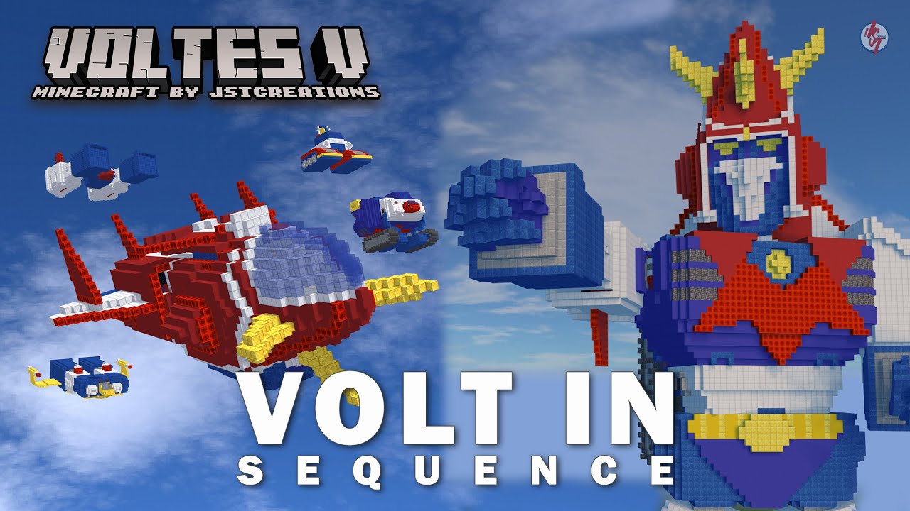 Voltes V Minecraft: Volt-In Sequence (Minecraft Animation) by JSTCreations