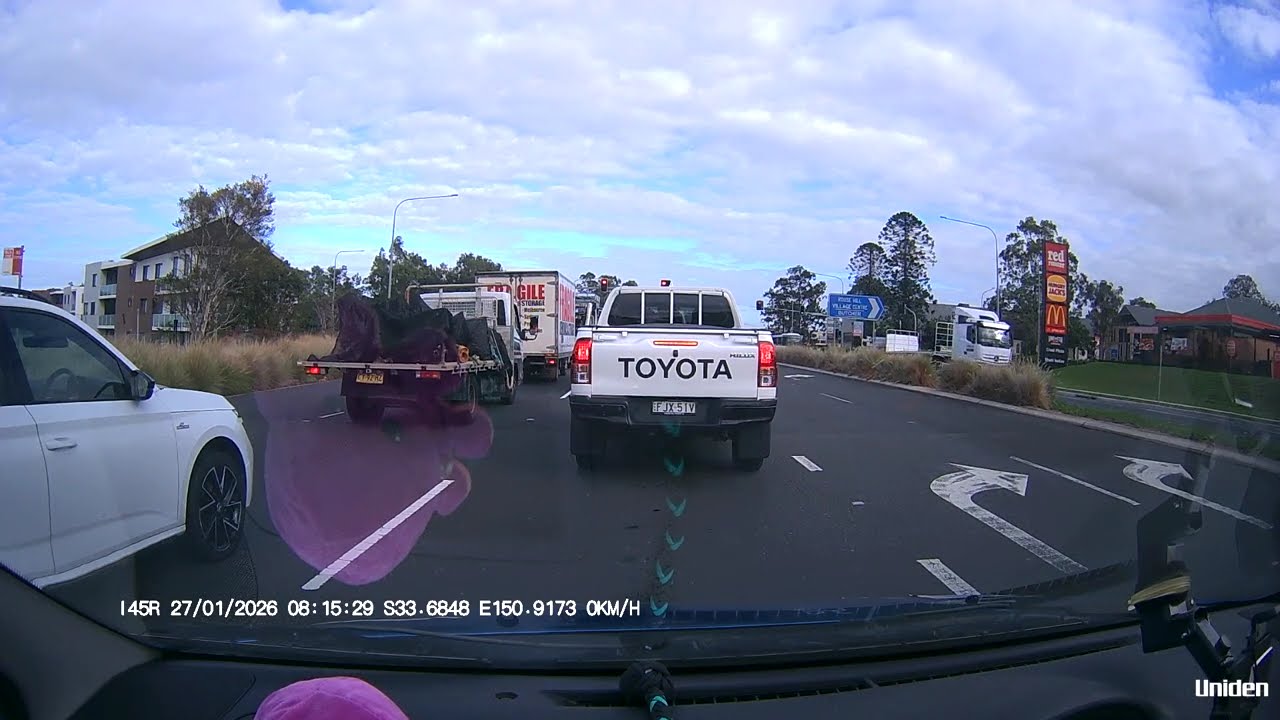 Bus driver forgot they needed to turn.  (0:06).