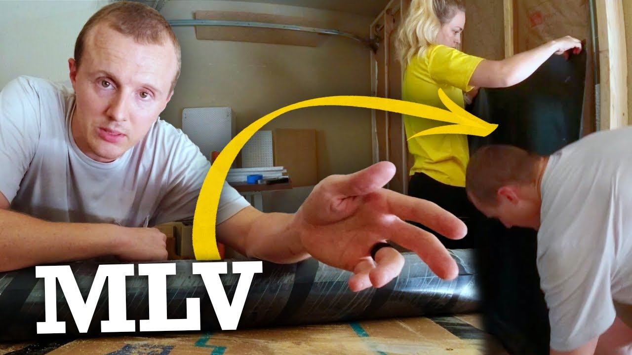 Звукоизоляция стены с помощью наполнителя MASS LOADED VINYL (MLV)! // Garage Studio Build ЧАСТЬ 2