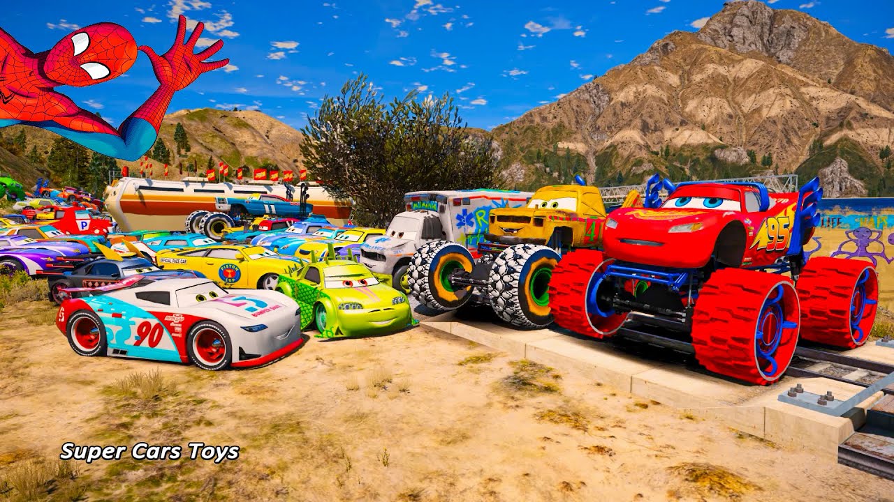 Cars Crazy McQueen Monster Truck Taco Paul Conrev Miguel Camino Brick Yardley Mater High Impact Toys