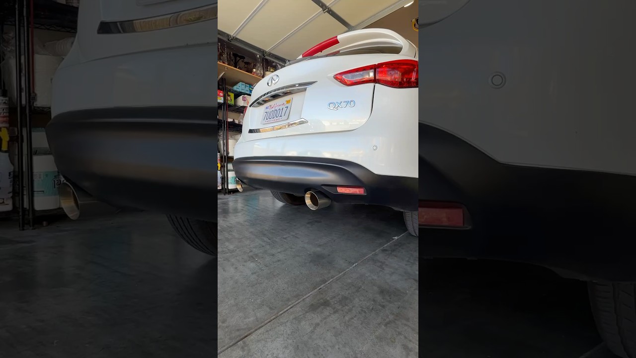 2017 Infiniti QX70 3.7 V6 Muffler Delete #infiniti #qx70