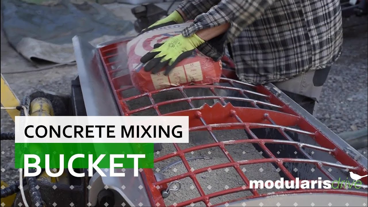 Mix concrete everywhere you want with Concrete mixing bucket for construction machinery and tractors