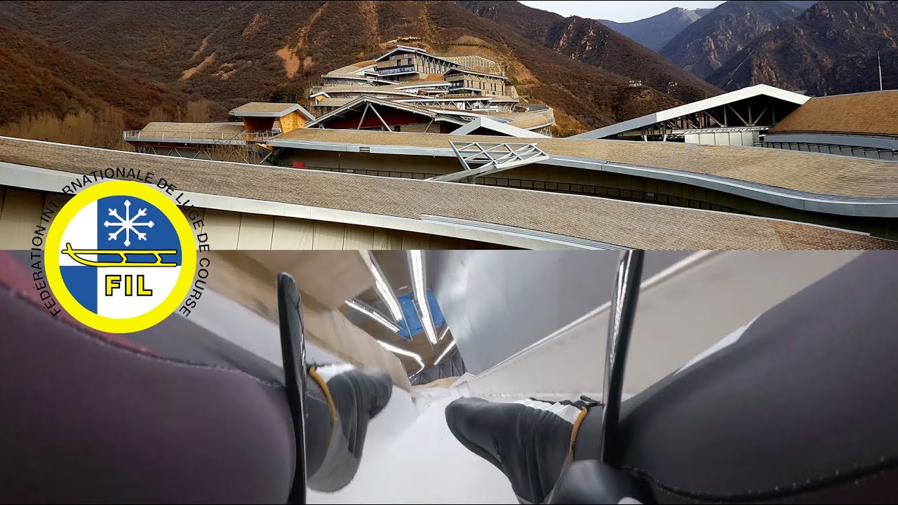 First international luge runs at the new Olympic track in YanQing, China