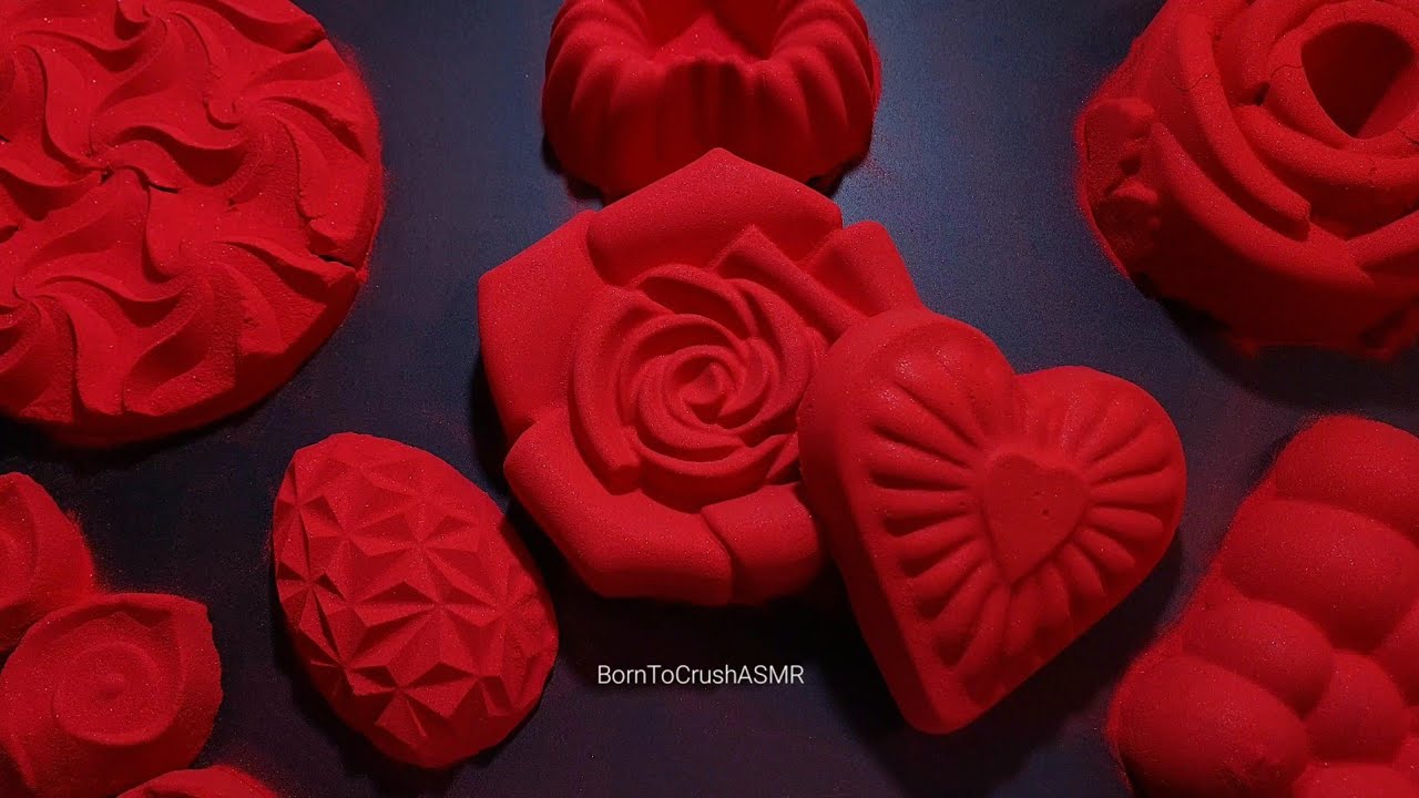 ASMR Baking Soda 2 Videos | Red | Blue & White | Satisfying |