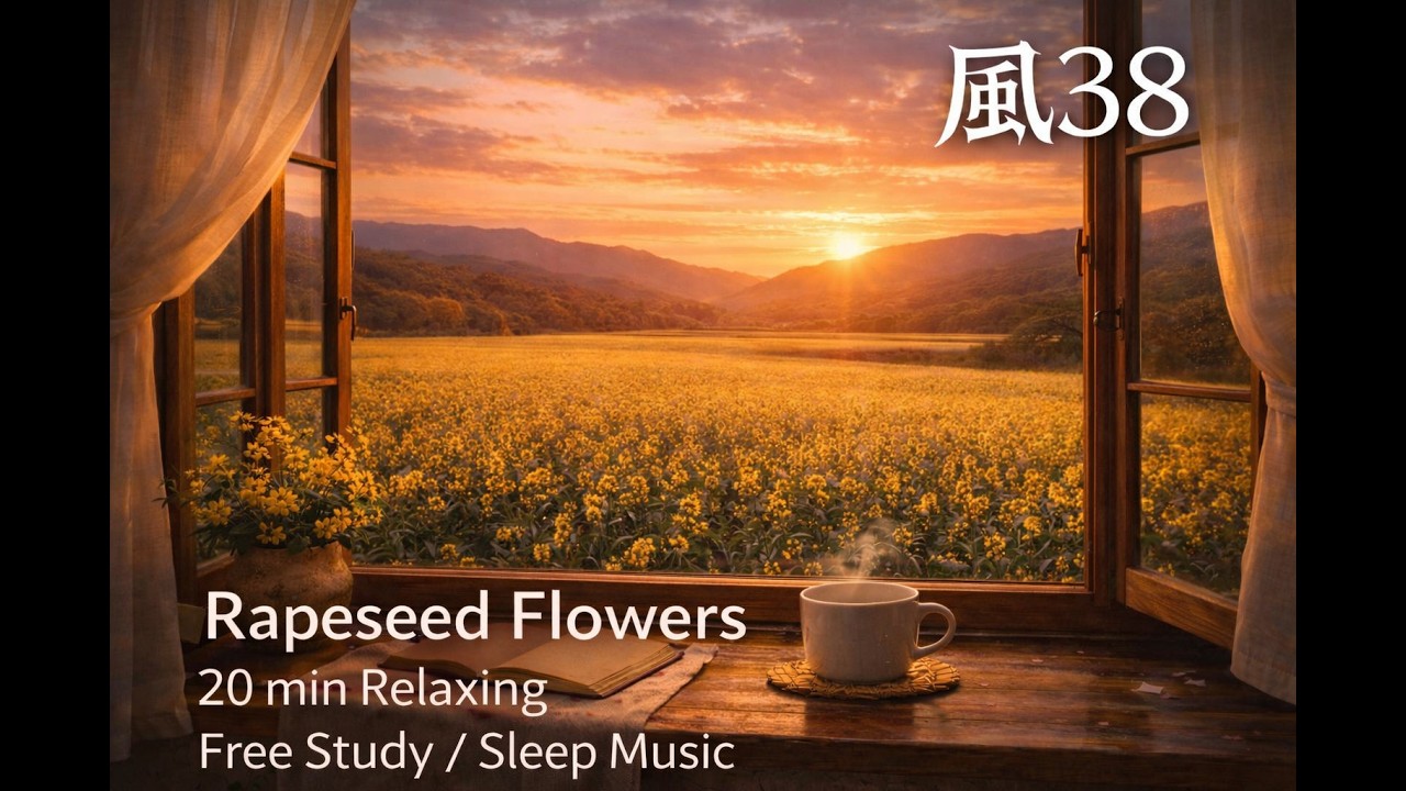 風38｜菜の花と夕暮れのやさしい風　　Wind 38｜Golden Sunset Breeze over Rapeseed Fields