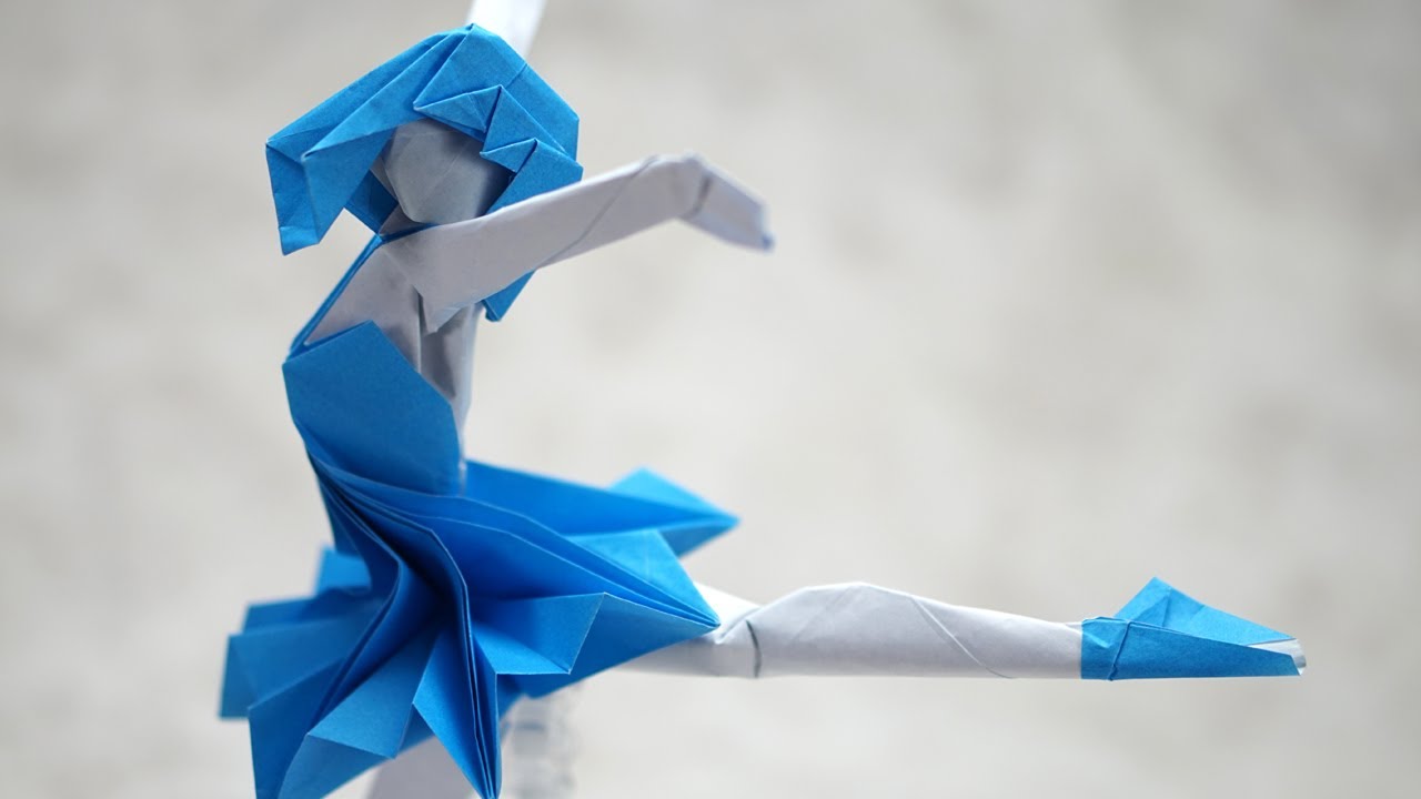 #Winter Olympics origami  |  Origami Skating GIrl  Chenxiao  |  Beautiful body like an athlete