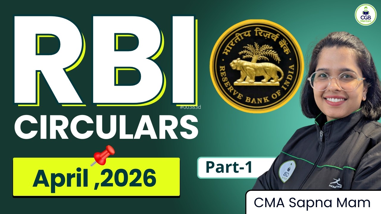 RBI Circular April 2026 |Complete April RBI Circulars 2026 |RBI Grade B 2026 |Circulars by Sapna Mam
