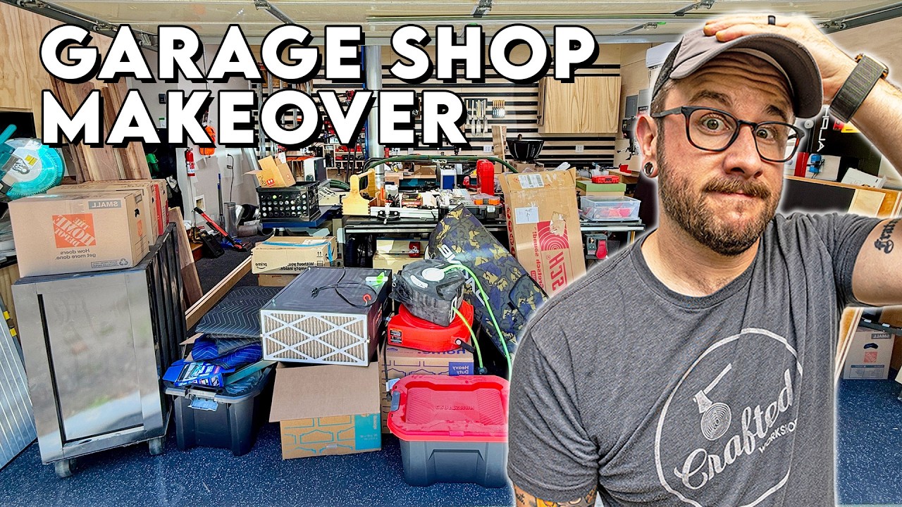 My garage shop was a DISASTER! Garage Storage Makeover