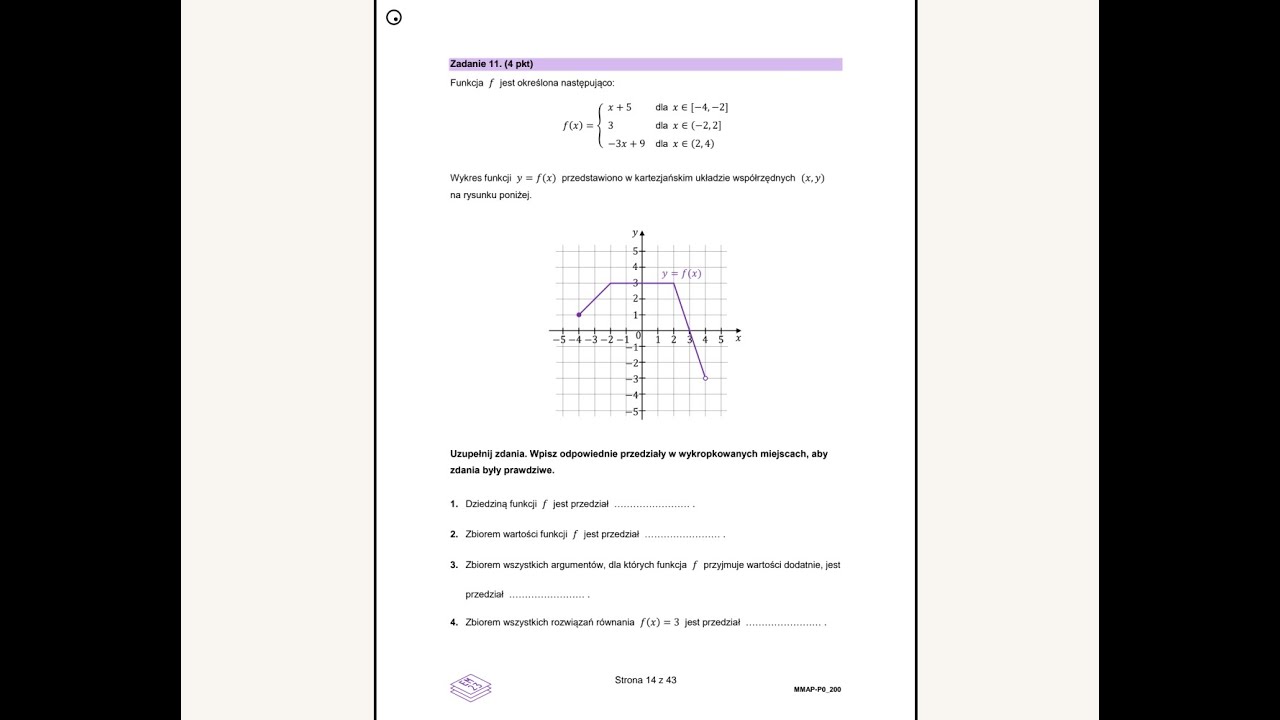 Matura Matematyka Zad.11 MAJ 2025