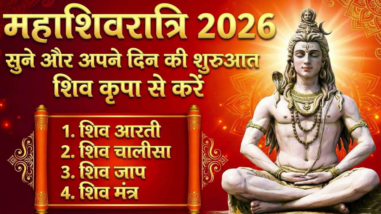 शिव आरती चालीसा जाप मंत्र || Shiv Bhakti Jukebox || Mahadev Bhajan Collection 2026 || Mahashivratri