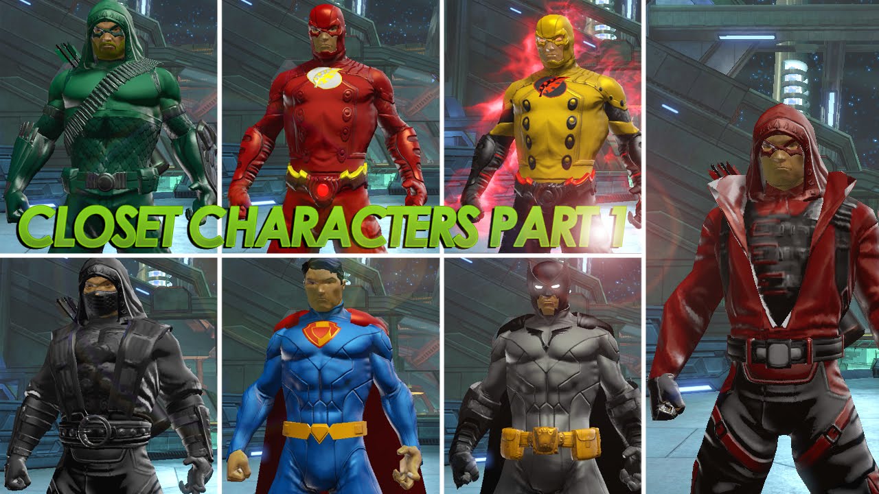 [DCUO]  Closet characters part 1 / Arrow,Flash,Reverse flash,Arsenal,Batman,Superman,Al Sah-him