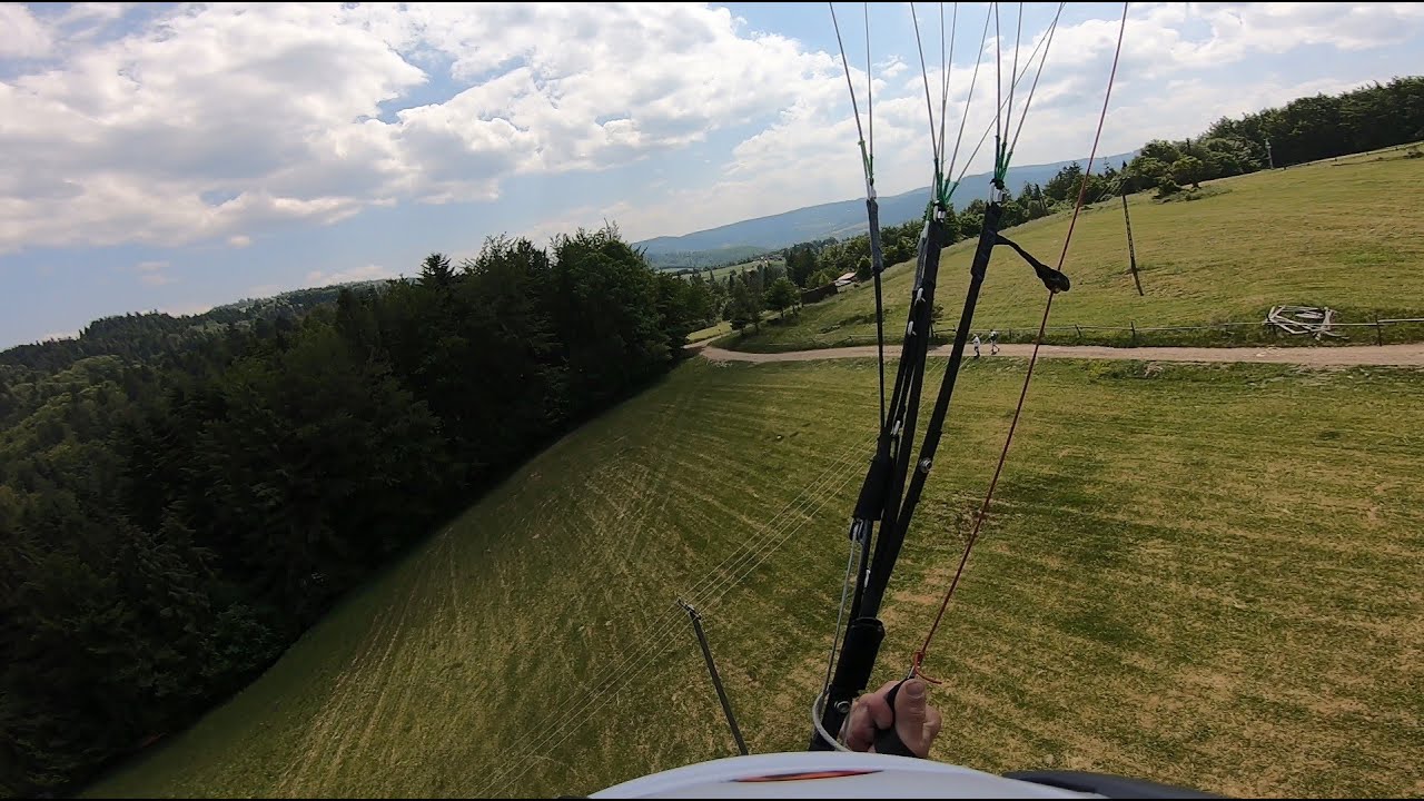 Paragliding Tricky Landing with Cabels and Lee Side