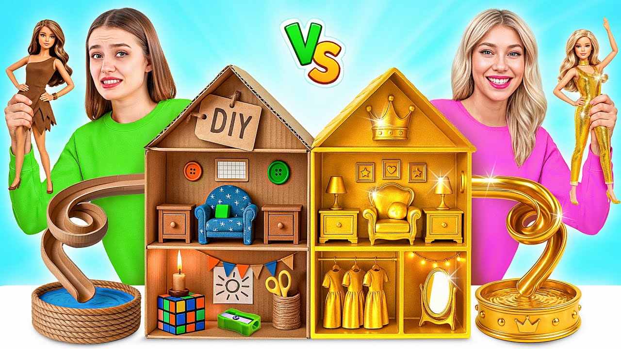 Строим Удивительный Кукольный Домик | Дорогой vs Дешевый Челлендж от Candy DO