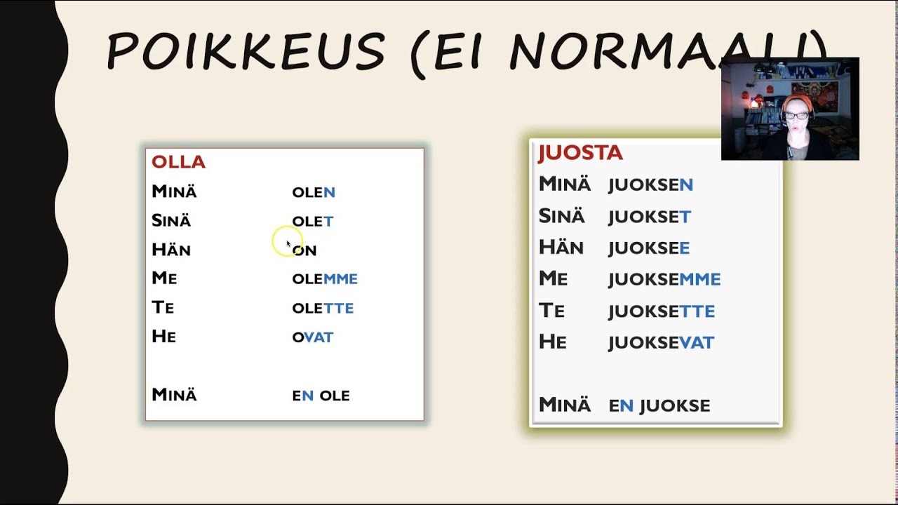 Verbityyppi 3, poikkeukset