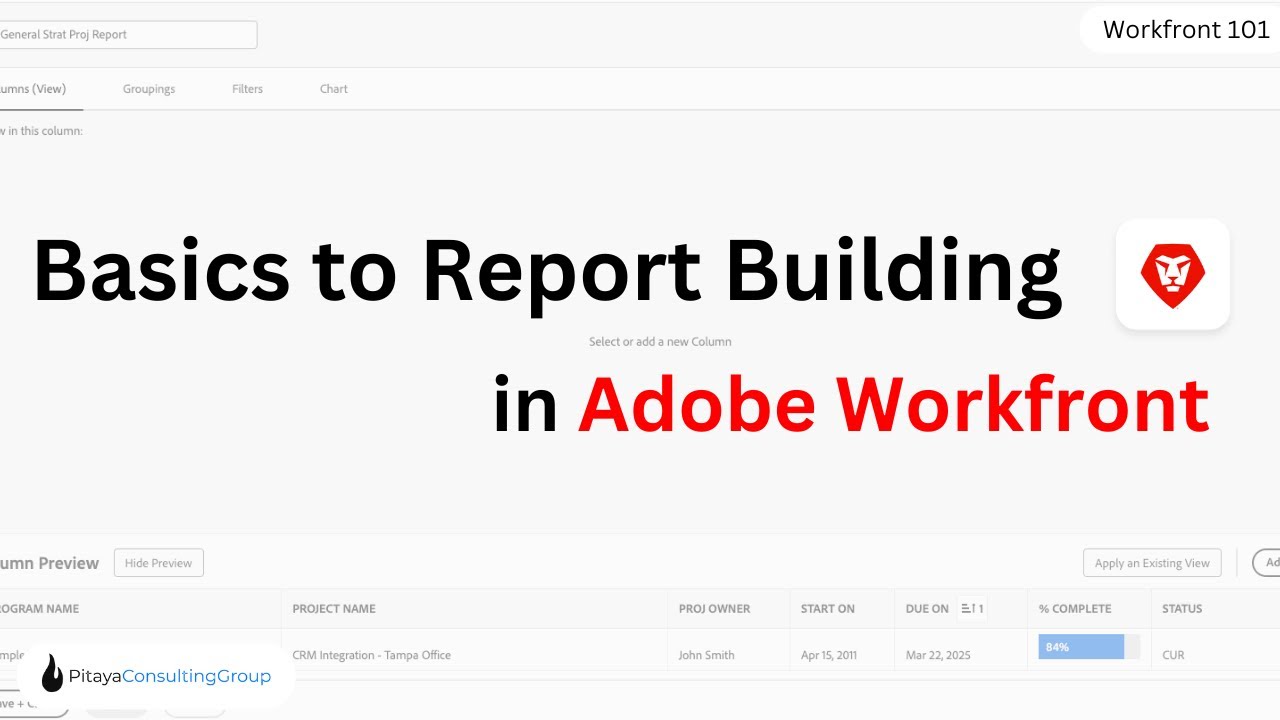 Basics to Report Building in Adobe Workfront