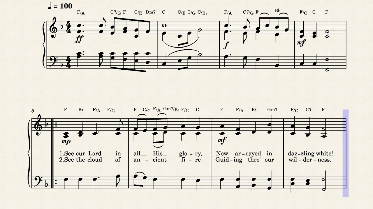 Transfiguration Hymn (CWM RHONDDA)