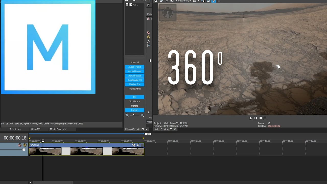 How to Make 360 (VR) Video in Vegas Movie Studio 17