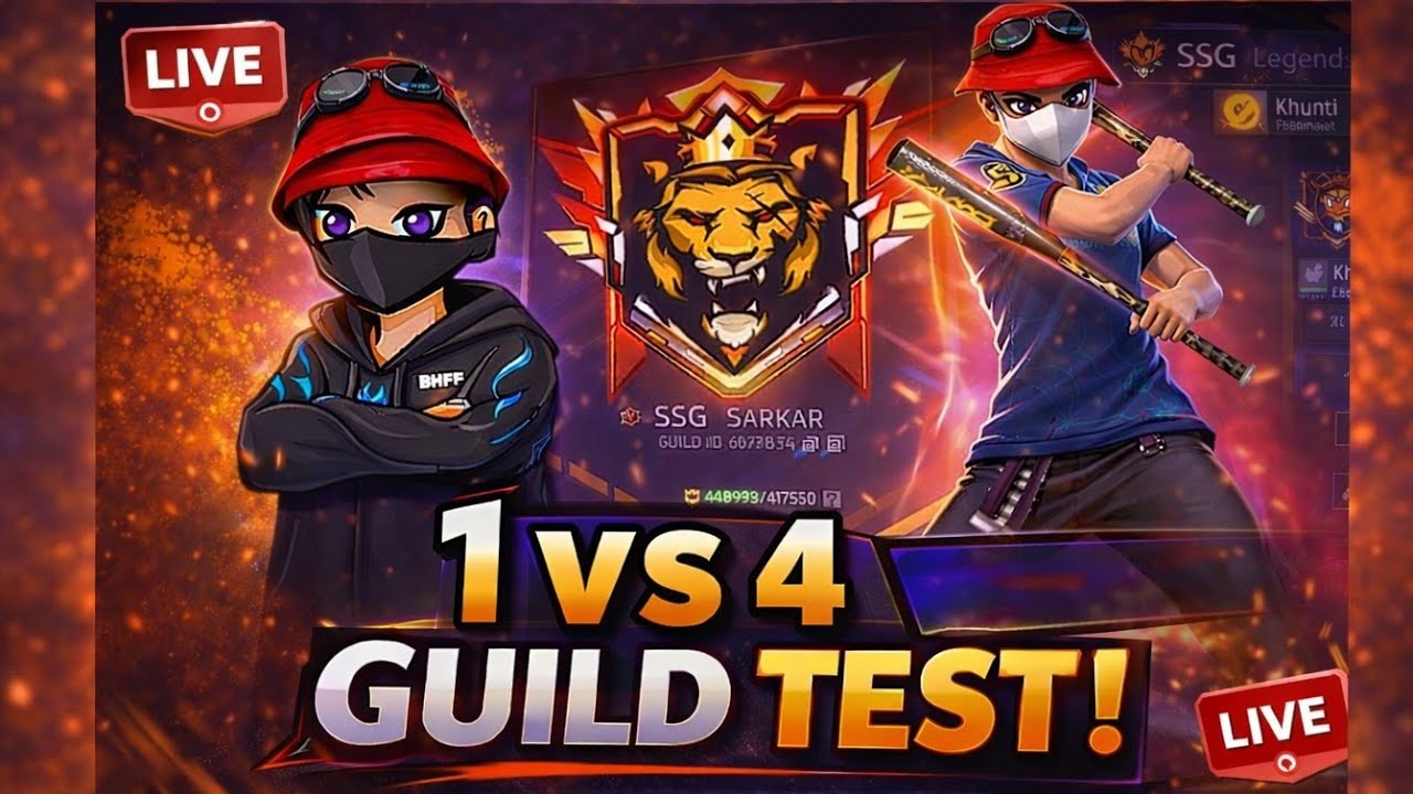 FF LIVE INDIA 🇮🇳 | Guild Tryout + Team Code | Reaction & Giveaway #ff #shots