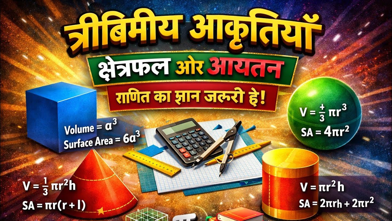 Math's wale GuruG is live त्रिविमीय आकृतियां कक्षा 10 गणित