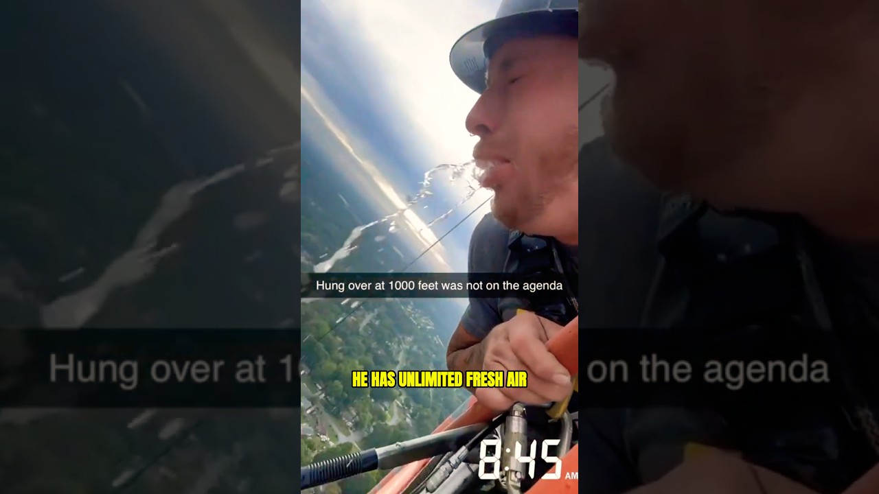 When Your STOMACH Decides to QUIT but You're 1000 FEET In The Air #windturbine #construction