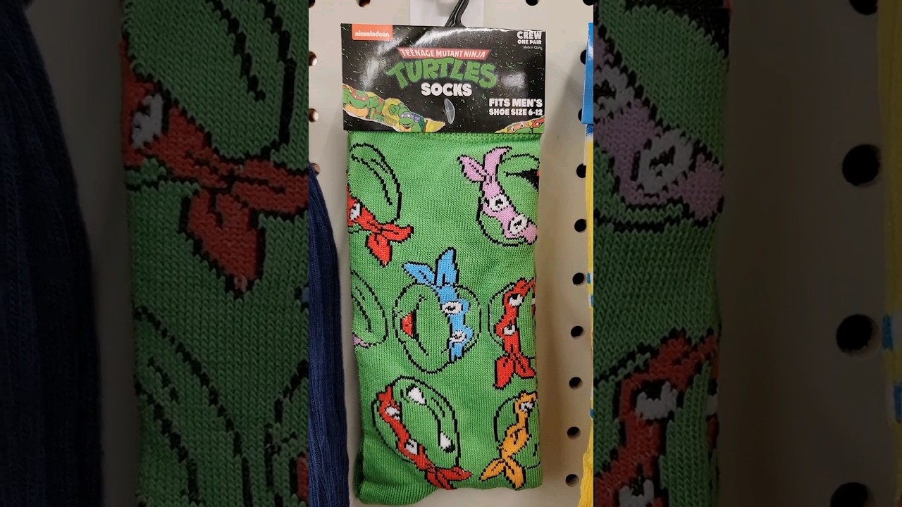 Teenage Mutant Ninja Turtles Crew Socks At Dollar Tree #shorts