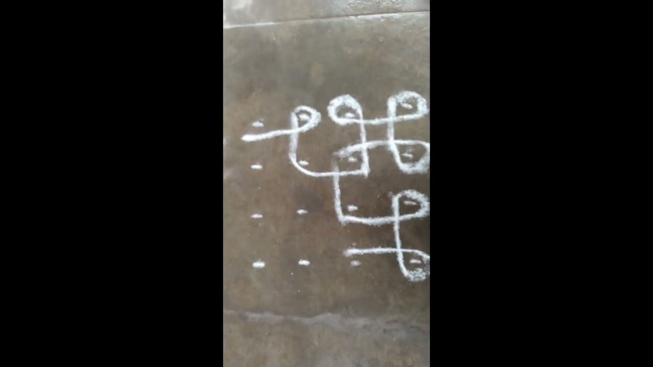 simple 4&times;4 rangoli#chikku kolam#muggu#muggulu #aripana #alpana #chowkpurna #patta #pattachitra